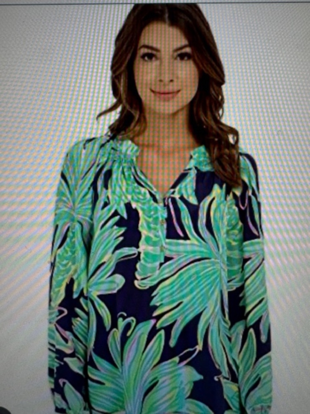 EUC Lilly Pulitzer 100% Silk Elsa Top in Tiger Palm Print- Small
